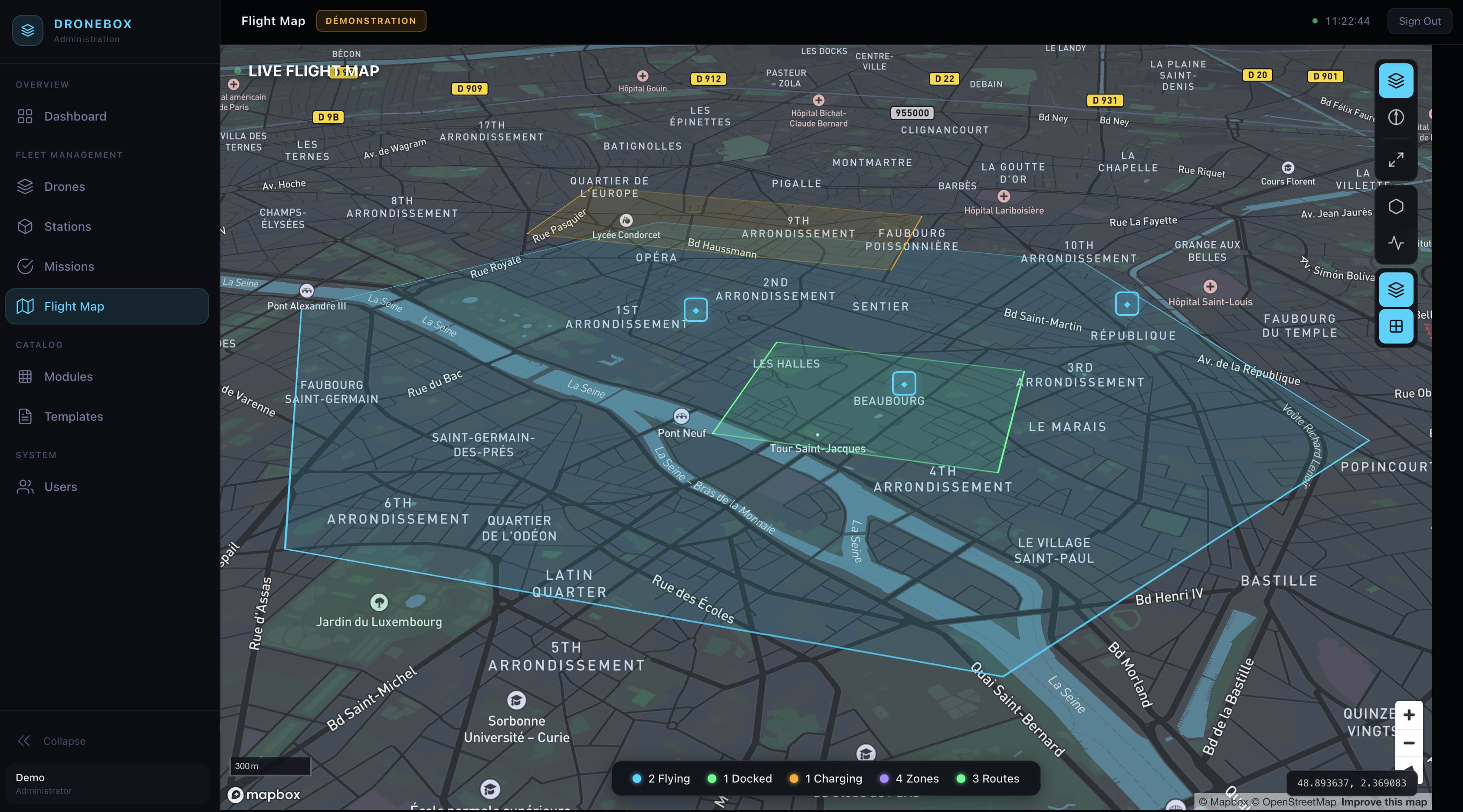 DroneBox Flight Map